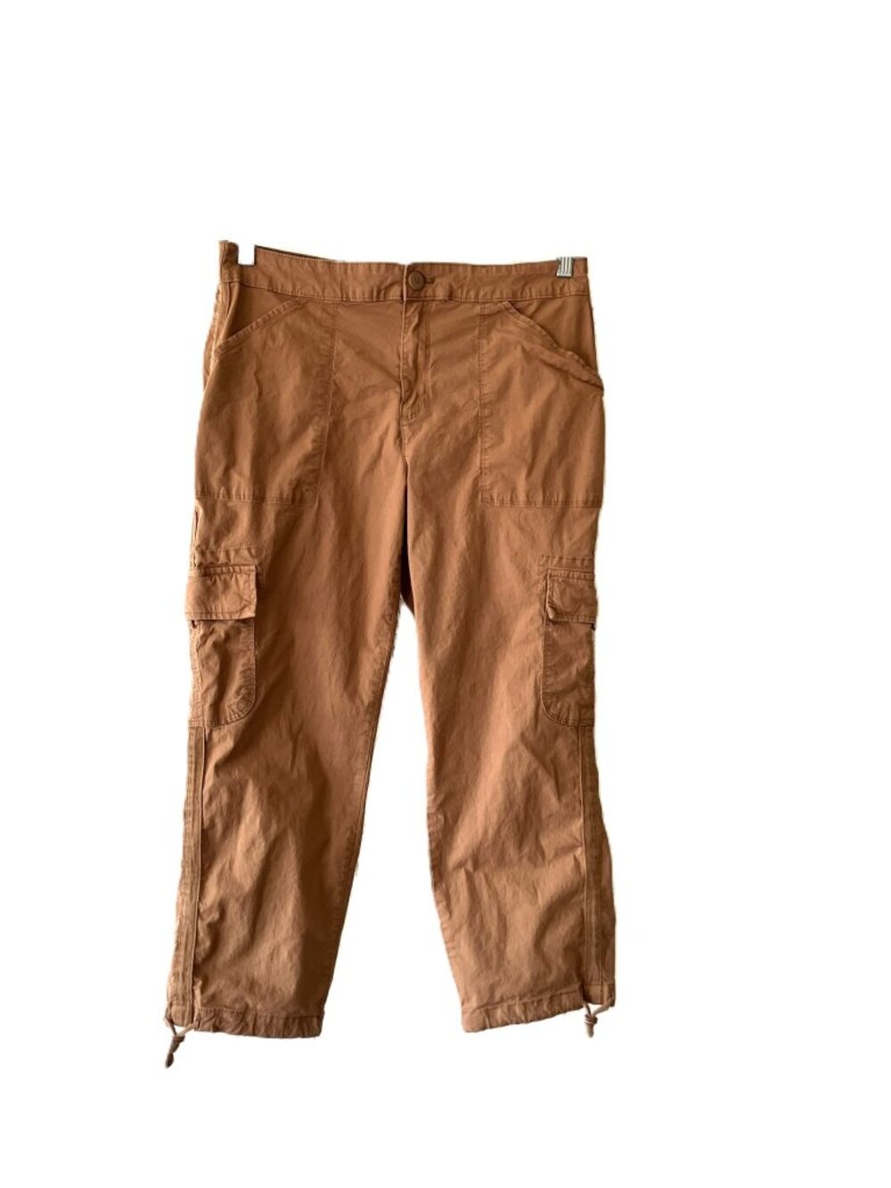 Social Standard by Sanctuary Terracotta Cargo Capri Pants Women's Large Elastic